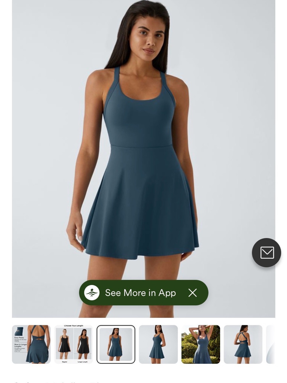 HALARA Athletic Tank Dress in Deep Teal